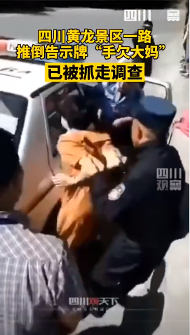 警方通報女游客無故推倒景區(qū)設(shè)施 “手欠”游客被帶走調(diào)查